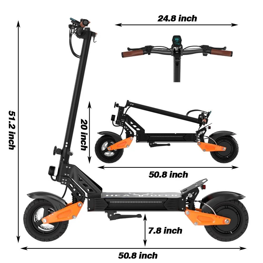 Headeer H67 Pro Off-Road Electric Scooter - 800W | 48V 25Ah | 11" Tires