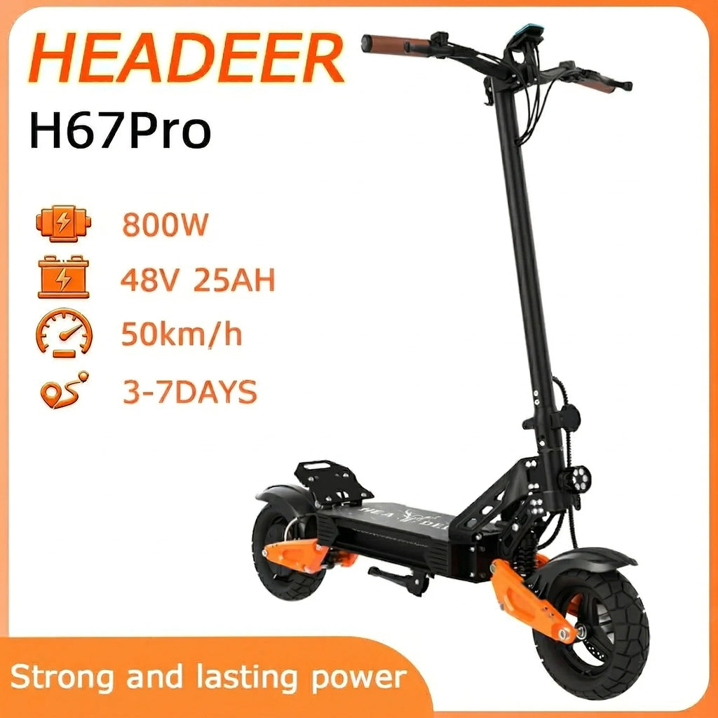 Headeer H67 Pro Off-Road Electric Scooter - 800W | 48V 25Ah | 11" Tires