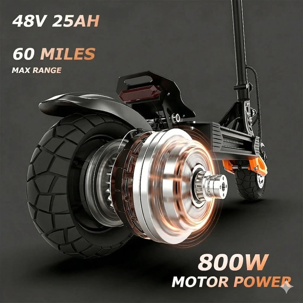 Headeer H67 Pro Off-Road Electric Scooter - 800W | 48V 25Ah | 11" Tires